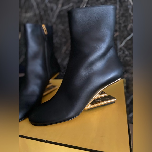 Fendi Shoes - Fendi First Black Ankle Boots with Gold Heel. ⚜️